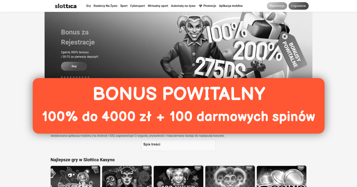 Slottica Casino - Najlepsze Sloty Online w Polsce